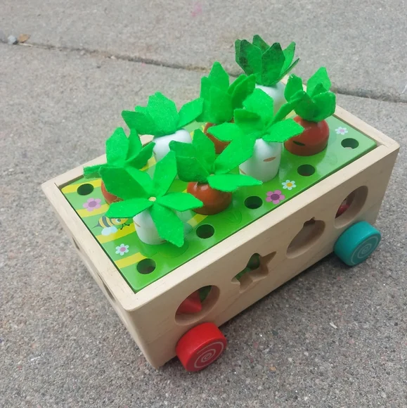 Toddler Toy Bundle - Wooden Vegetable Garden Play Set - Picture 4 of 6